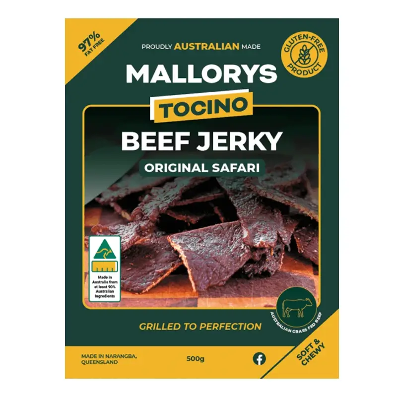 Mallorys Tocino Beef Jerky Original Safari Bulk