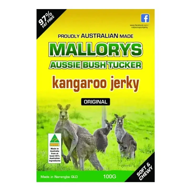 Mallorys Tocino Kangaroo Jerky Original 100g